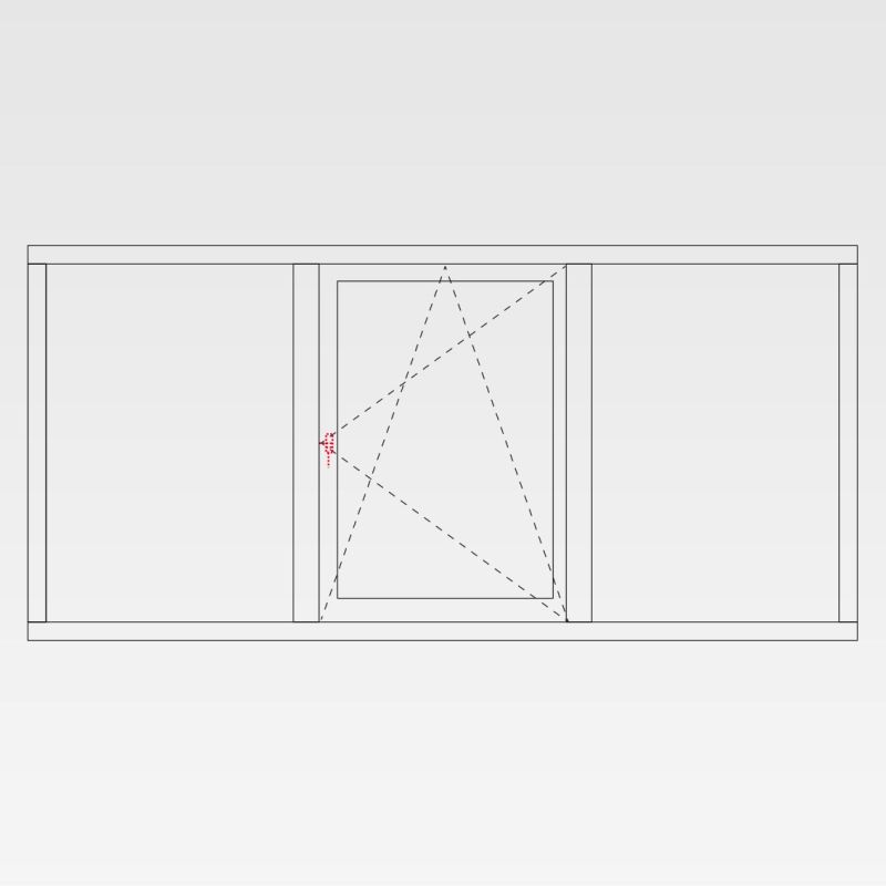 KozijnNodig.nl - Draaikiepraam (midden) met vast glas links en rechts foto 6