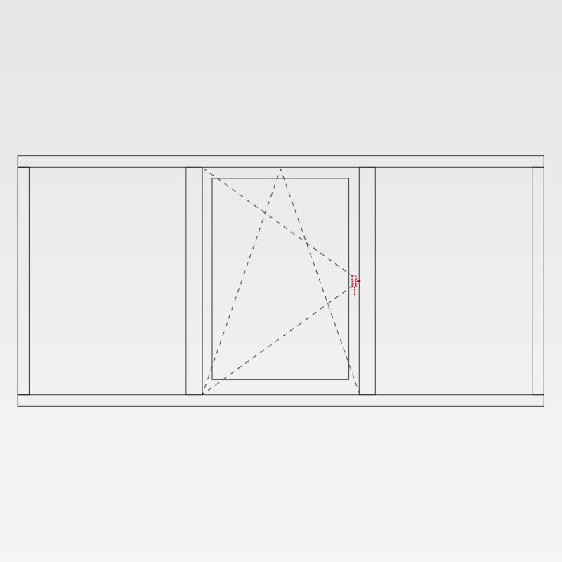 KozijnNodig.nl - Draaikiepraam (midden) met vast glas links en rechts foto 5